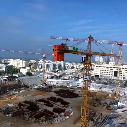 עגורן 16 טון בפרויקט תשתיות – הרכבת הקלה הקו האדום, תחנת קרליבך תל אביב | רמא